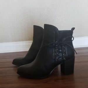 Black Lace Up  Boots